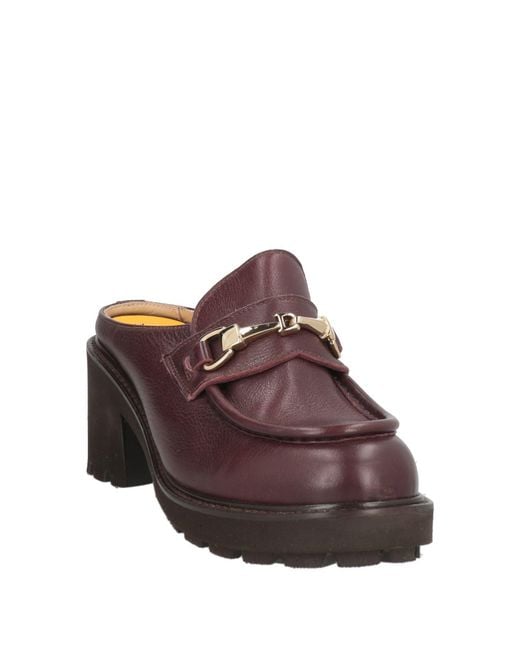 Doucal's Brown Mules & Clogs Leather