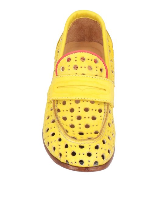 JP/DAVID Yellow Loafers Soft Leather
