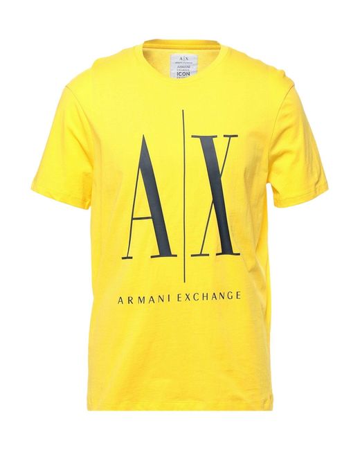 Camiseta Armani Exchange de hombre de color Amarillo | Lyst