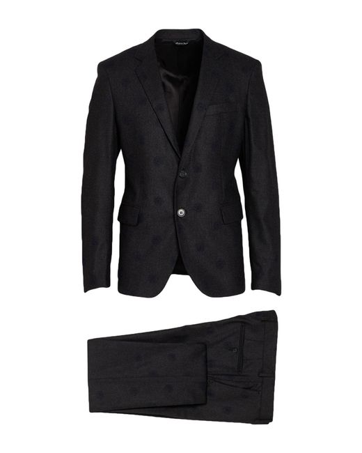 Brian Dales Black Suit Wool, Polyester for men