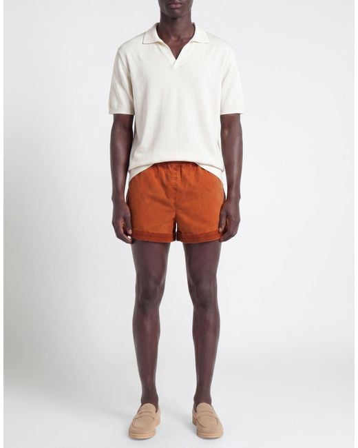 RANRA Orange Shorts & Bermuda Shorts Cotton for men