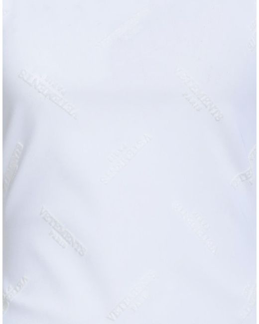 Vetements White Tank Top Polyamide, Elastane