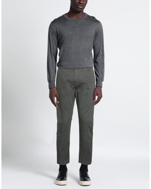 Pence Gray Pants Cotton, Elastane for men