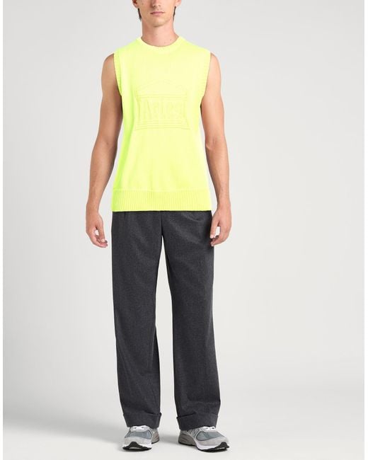 Aries Yellow Sweater Recycled Polyester for men