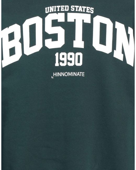 hinnominate Green Sweatshirt Cotton, Polyester, Elastane for men