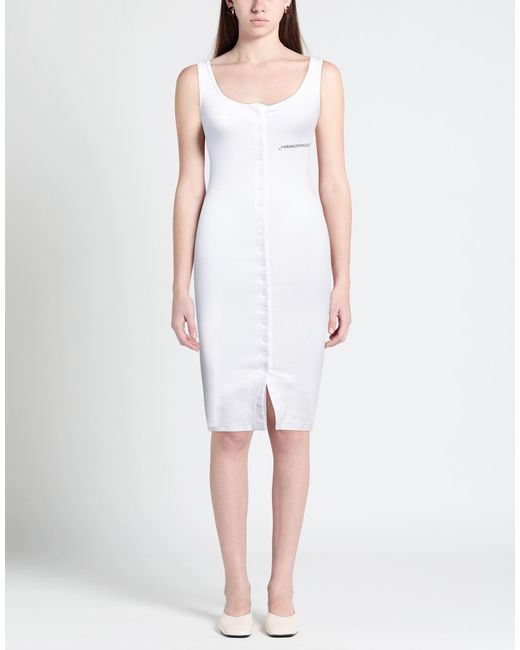 hinnominate White Midi Dress