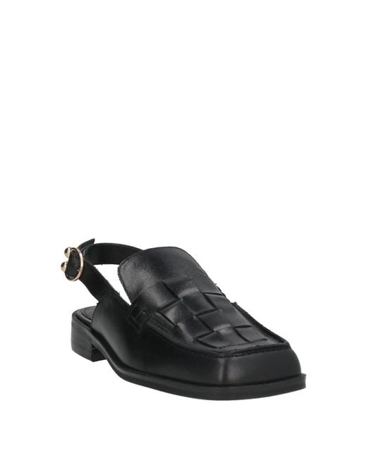 Alohas Black Ballet Flats Leather