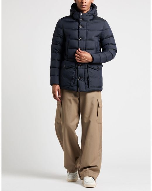 Moorer Blue Puffer Polyamide, Polyurethane for men