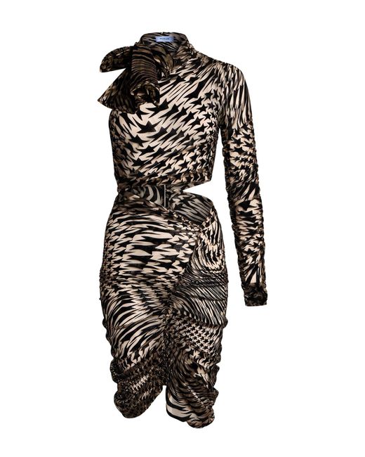 Mugler Black Midi Dress Polyamide, Elastane