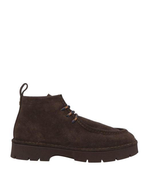 Pànchic Brown Dark Ankle Boots Leather for men