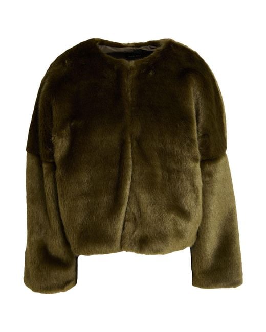 Pinko Green Shearling & Teddy