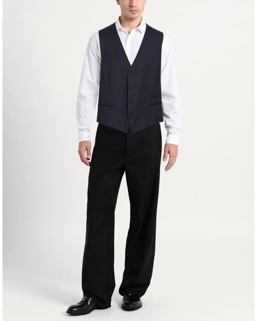 DIGEL Blue Tailored Vests for men