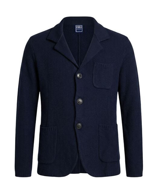 Fedeli Blue Blazer for men