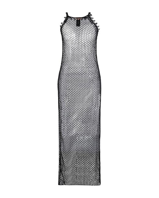Ermanno Scervino Gray Maxi-Kleid