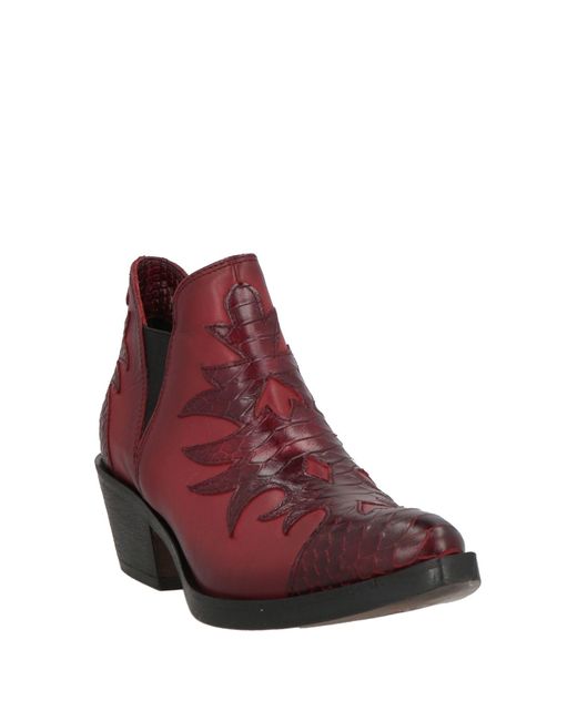 Fabbrica Dei Colli Purple Brick Ankle Boots Leather