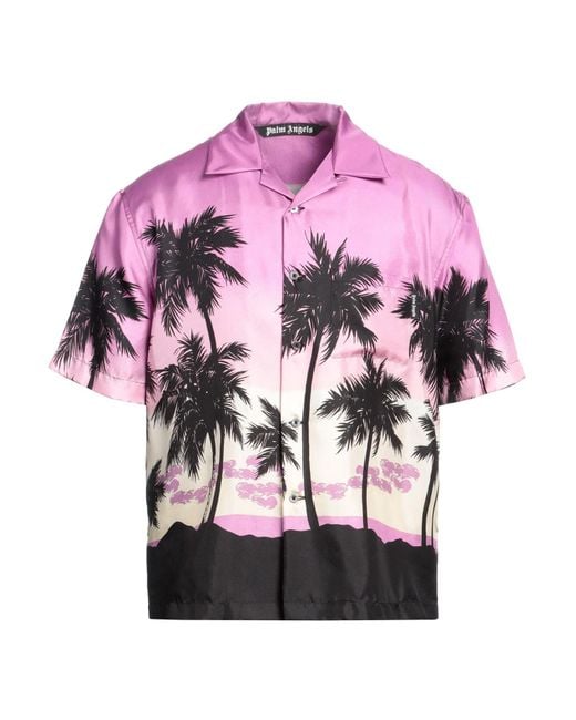 Camicia di Palm Angels in Pink da Uomo