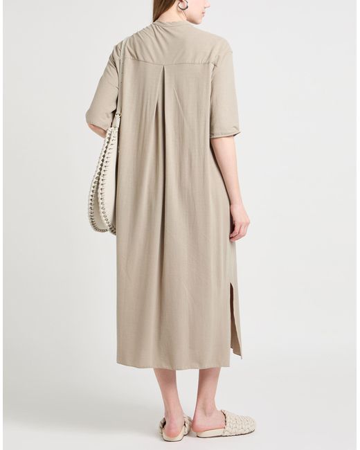 Lamberto Losani Natural Midi-Kleid