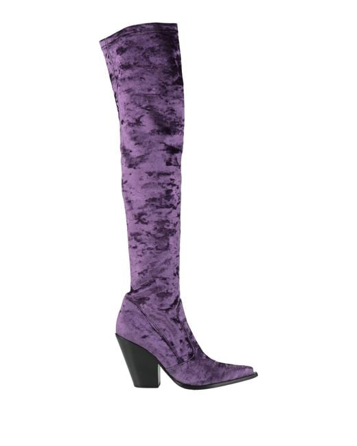 Elena Iachi Purple Boot Textile Fibers