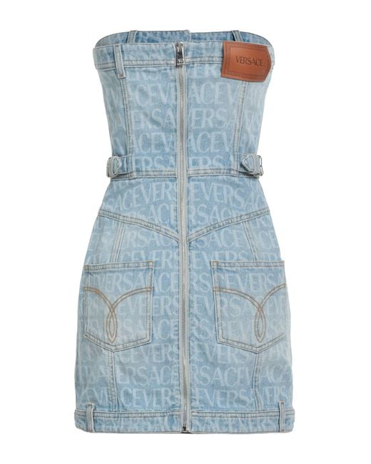 Versace Blue Mini Dress