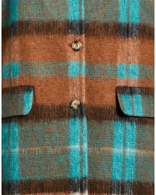 Guttha Blue Coat Acetate, Polyester, Wool
