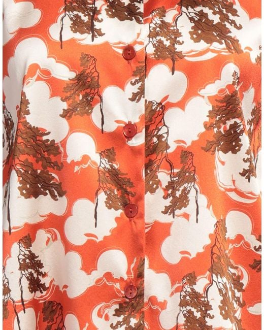 Siyu Orange Shirt Silk, Elastane