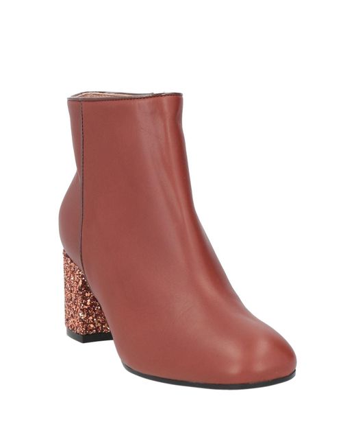 Pollini Red Ankle Boots