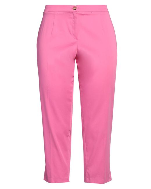 Elena Miro Pink Pants Cotton, Polyester, Elastane