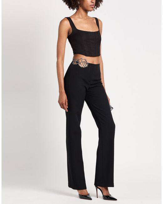 Blumarine Black Pants Polyester, Elastane