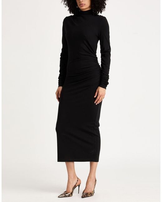 Max Mara Black Maxi Dress Wool