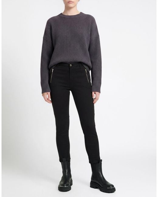 Liu Jo Black Pants Cotton, Elastane