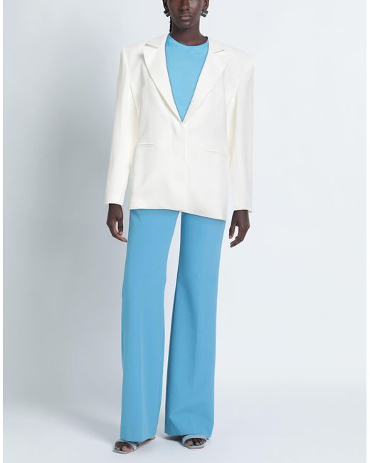 Patrizia Pepe White Blazer Viscose, Elastane