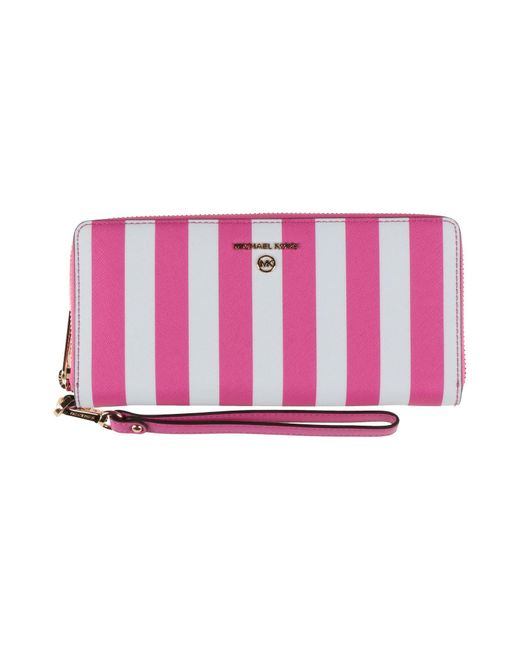 MICHAEL Michael Kors Pink Fuchsia Wallet Leather