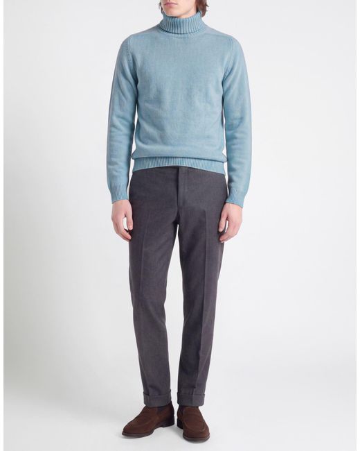 Boglioli Blue Turtleneck for men