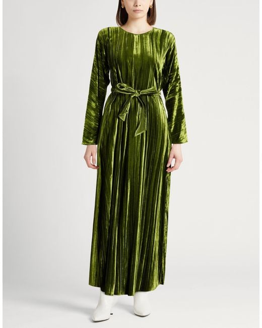 Forte_forte Green Maxi Dress Viscose, Polyamide