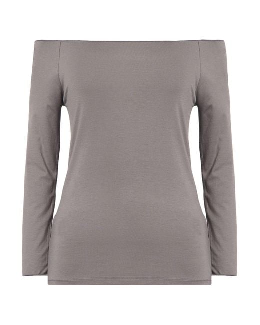 Majestic Filatures Gray T-Shirt Viscose, Elastane