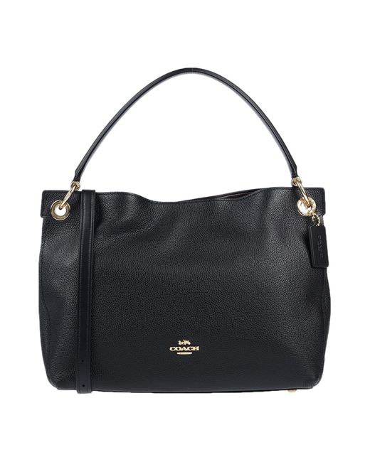 COACH Leather Handbag in Black - Lyst