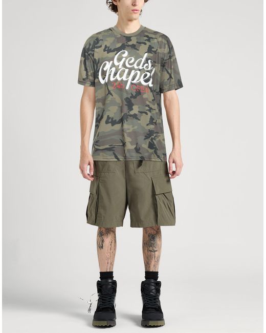 Gcds Gray Military T-Shirt Cotton for men