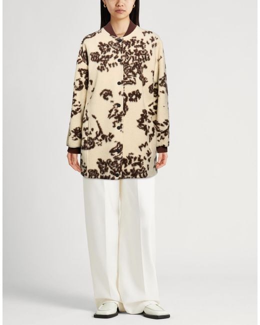 Alysi Natural Chocolat Cream Coat Wool, Polyester