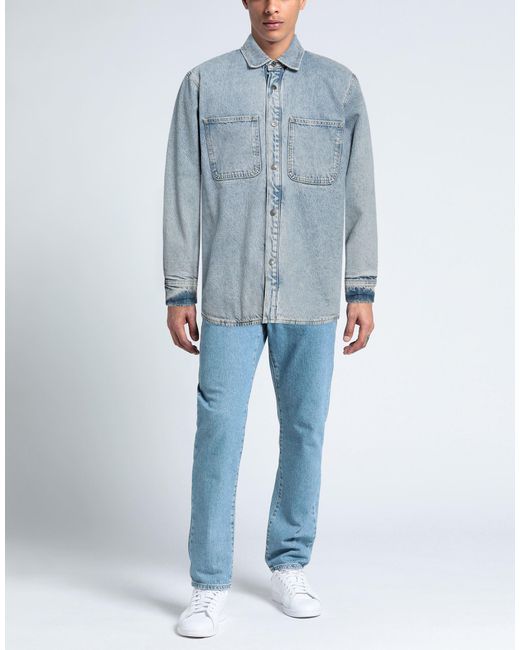 Stussy Blue Denim Shirt for men