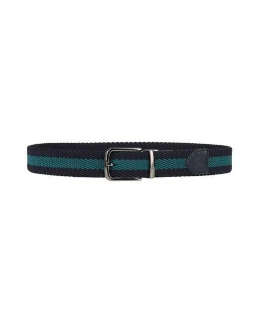 Paul & Shark Blue Dark Belt Viscose, Rubber for men