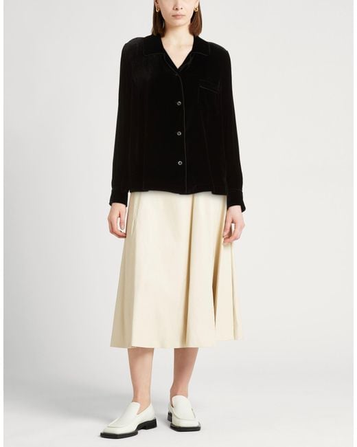 Aspesi Black Shirt Viscose, Silk