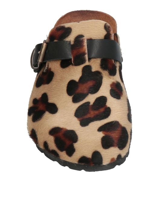 Ovyè Brown Mules & Clogs Leather
