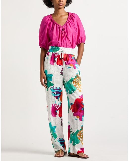 Brian Dales White Pants Viscose