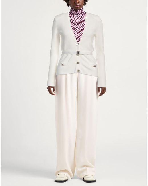 Liu Jo White Cardigan Viscose, Polyester