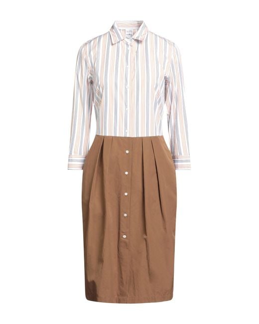 Sara Roka White Midi Dress Cotton