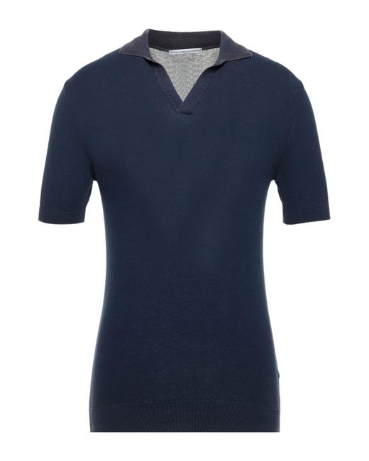 Grey Daniele Alessandrini Blue Polo Shirt for men