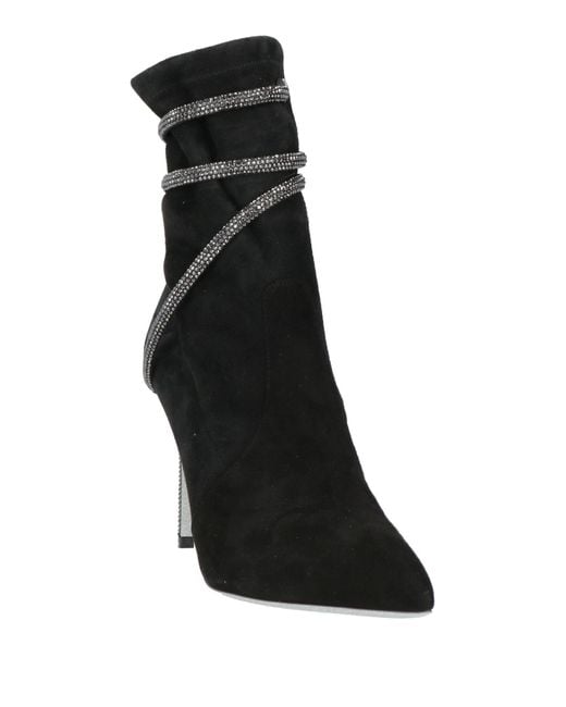 Rene Caovilla Black Ankle Boots