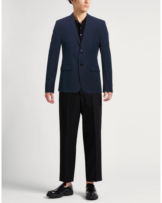 Calvin Klein Blue Blazer Cotton, Polyamide, Elastane for men