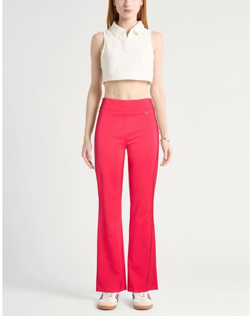 Relish Red Pants Polyester, Elastane