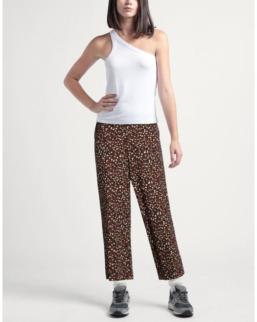 Ottod'Ame Brown Pants Polyester, Polyamide, Viscose, Elastane